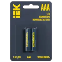 IEK Аккумулятор GREEN Ni-MH AAA 1100мАч (2шт/блистер) (AAK-NIMH-03-1100-L02)