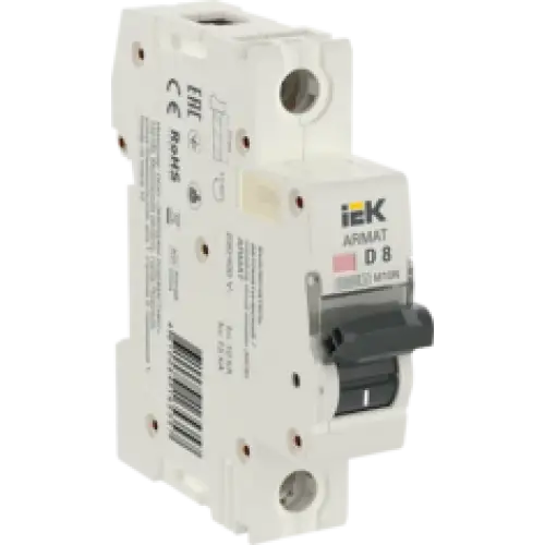 IEK ARMAT Автоматический выключатель M10N 1P D 8А (AR-M10N-1-D008)