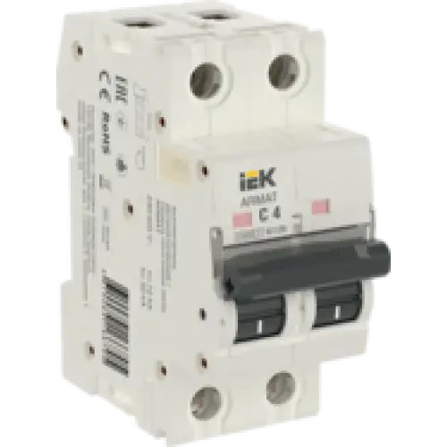 IEK ARMAT Автоматический выключатель M10N 2P C 4А (AR-M10N-2-C004)