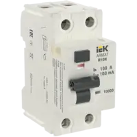 IEK ARMAT Выключатель дифференциального тока R10N 2P 100А 100мА тип AC (AR-R10N-2-100C100)