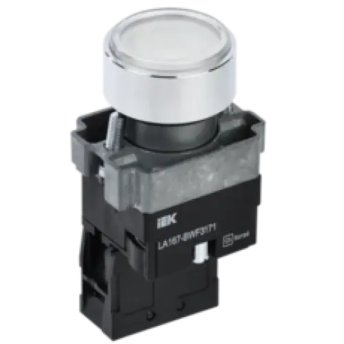 IEK Кнопка управления LA167-BWF3171 d=22мм RC 1з с подсветкой белая (BBT20-BWF3171-1-12-67-K01)