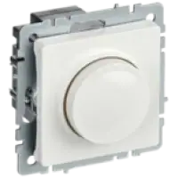 IEK BRITE Светорегулятор поворотно-нажимной 600Вт СС10-1-0-БрБ белый (BR-D20-0600-K01)