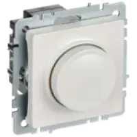 IEK BRITE Светорегулятор поворотно-нажимной 600Вт СС10-1-0-БрЖ жемчуг (BR-D20-0600-K36)