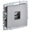 IEK BRITE Розетка компьютерная RJ45 кат.5E РК10-БрС сталь (BR-K10-1-K46)