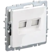 IEK BRITE Розетка компьютерная двойная RJ45 кат.6 РК11-2-БрБ белый (BR-K20-2-K01)