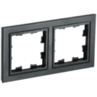 IEK BRITE Рамка 2-местная РУ-2-БрЧ черный (BR-M22-K02)