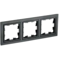 IEK BRITE Рамка 3-местная РУ-3-БрЧ черный (BR-M32-K02)