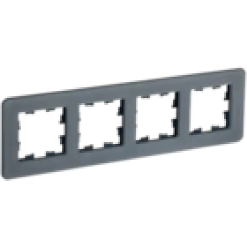 IEK BRITE Рамка 4-местная РУ-4-2-Бр стекло графит RE (BR-M42-G-41-K53)