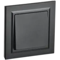 IEK BRITE Выключатель 1-клавишный 10А в сборе ВСР10-1-0-БрЧ черный (BR-V10-0-10-K02-F)