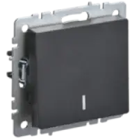 IEK BRITE Выключатель 1-клавишный с индикацией 10А ВС10-1-1-БрЧ черный (BR-V10-1-10-K02)
