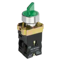 IEK Переключатель LAY5-BK2365 на 2 положения зеленый (BSW90-BK-2-K06)