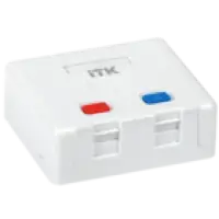 IEK ITK Корпус настенной розетки для установки двух модулей Keystone Jack белый (CS2-022)
