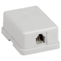 IEK ITK Настенная розетка RJ12 6P4C кат.3 UTP 1-порт белая (CS2-3C3U-12)