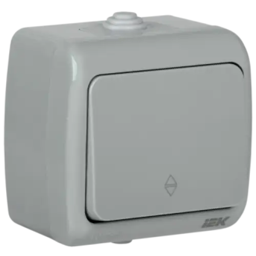 IEK Выключатель 1-клавишный для открытой установки проходной ВС-20-1-2-А 10А IP54 AQUATIC (EVA12-K03-10-54)
