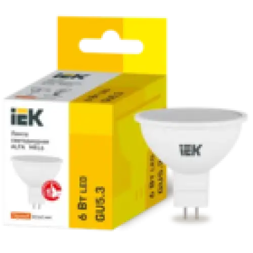 IEK Лампа светодиодная ALFA MR16 софит 6Вт 230В 3000К GU5,3 (LLA-MR16-6-230-30-GU5)