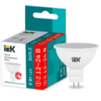 IEK Лампа светодиодная MR16 софит 8Вт 12-24В 4000К GU5,3 (LLE-MR16-08-12-24-40-GU5)