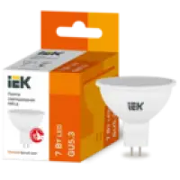 IEK Лампа светодиодная MR16 софит 7Вт 230В 3000К GU5.3 (LLE-MR16-7-230-30-GU5)