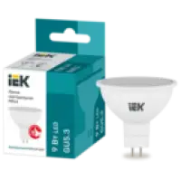 IEK Лампа светодиодная MR16 софит 9Вт 230В 4000К GU5.3 (LLE-MR16-9-230-40-GU5)