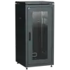 IEK ITK LINEA N Шкаф сетевой 19 28U 600х600мм стеклянная передняя дверь черный (LN05-28U66-G)