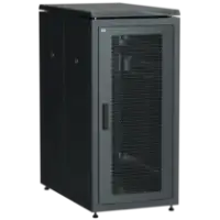 IEK ITK LINEA N Шкаф напольный сетевой 19 28U 800х1000мм перфорированная передняя дверь задняя перфорированная черный (LN05-28U81-PP)