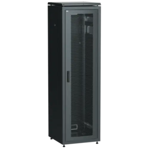 IEK ITK LINEA N Шкаф сетевой 19 38U 600х600мм перфорированная передняя дверь черный (LN05-38U66-P)