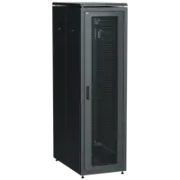 IEK ITK LINEA N Шкаф напольный сетевой 19 42U 800х1000мм перфорированная передняя дверь задняя перфорированная черный (LN05-42U81-PP)
