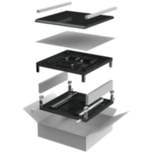 IEK ITK LINEA N Комплект основание и крыша 600х600мм для шкафа 18-27U черный (LN05-YYX66-Y)