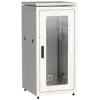IEK ITK LINEA N Шкаф сетевой 19 18U 600х600мм стеклянная передняя дверь серый (LN35-18U66-G)