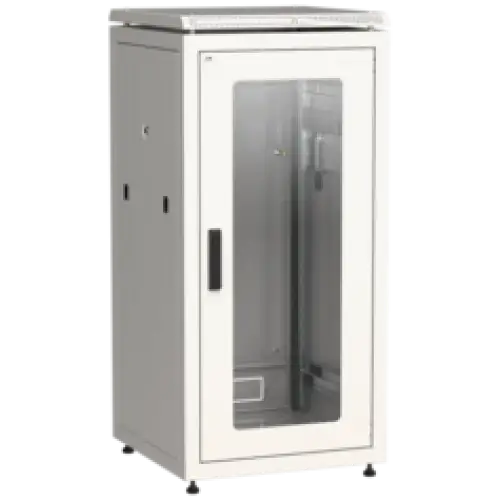 IEK ITK LINEA N Шкаф сетевой 19 18U 600х600мм стеклянная передняя дверь серый (LN35-18U66-G)