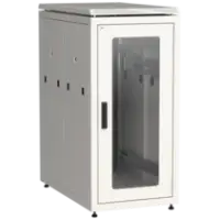 IEK ITK LINEA N Шкаф напольный сетевой 19 28U 800х1000мм стеклянная передняя дверь задняя металлическая серый (LN35-28U81-GM)