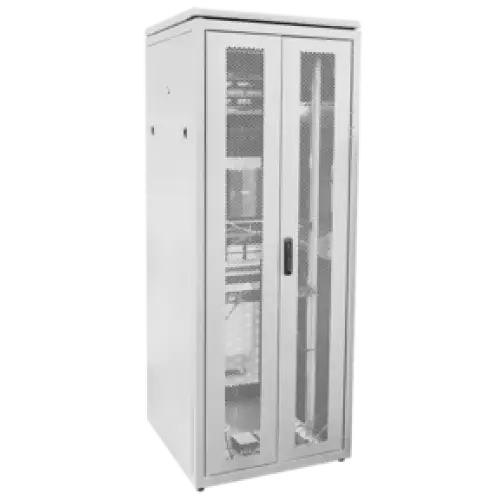 IEK ITK LINEA N Шкаф сетевой 19 33U 800х800мм двустворчатая перфорированная дверь задняя перфорированная серый (LN35-33U88-2PP)