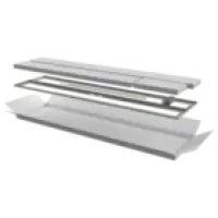 IEK ITK Дверь перфорированная двустворчатая для шкафа LINEA N 42U 600мм серая (LN35-42U6X-D2P)