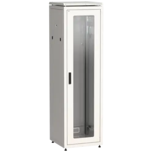 IEK ITK LINEA N Шкаф сетевой 19 47U 600х800мм стеклянная передняя дверь задняя металлическая серый (LN35-47U68-GM)