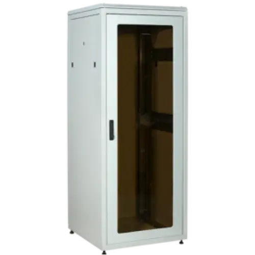 IEK ITK LINEA N Шкаф сетевой 19 47U 800х800мм стеклянная передняя дверь задняя металлическая серый (LN35-47U88-GM)