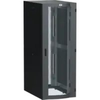IEK ITK LINEA S Шкаф серверный 19 42U 800х1200мм передняя дверь двухстворчатая перфорированная задняя дверь перфорированная черный RAL 9005 (LS05-42U82-2PP)