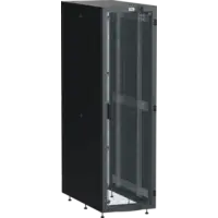 IEK ITK LINEA S Шкаф серверный 19 48U 600х1200мм передняя дверь двухстворчатая перфорированная задняя дверь перфорированная черный RAL 9005 (LS05-48U62-2PP)