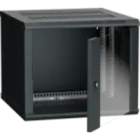 IEK ITK Шкаф настенный LINEA W 9U 600х600мм дверь стекло RAL 9005 (LWR5-09U66-GF)
