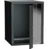 IEK ITK Шкаф настенный LINEA W 15U 600х600мм дверь стекло RAL 9005 (LWR5-15U66-GF)