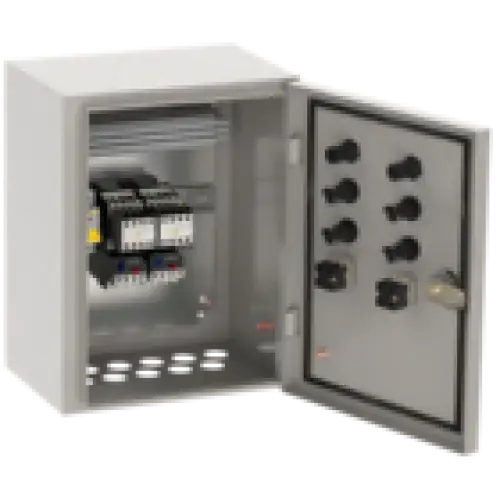 IEK Ящик управления РУСМ5125-1874 нереверсивный 2 фидера общий автоматический выключатель на все фидеры с переключателем на автоматический режим 0,6А IP54 (NKU10-RUSM-51251874-01)