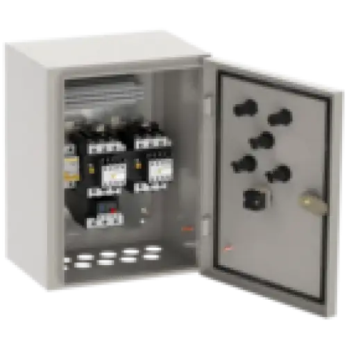 IEK Ящик управления РУСМ5431-3474 реверсивный 1 фидер без автоматического выключателя с переключателем на автоматический режим 25А IP54 (NKU10-RUSM-54313474-01)