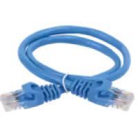 IEK ITK Коммутационный шнур (патч-корд) кат.6 UTP PVC 0,5м синий (PC03-C6U-05M)