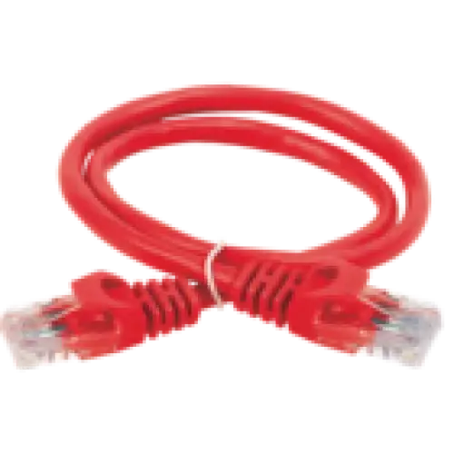 IEK ITK Коммутационный шнур (патч-корд) кат.5E UTP 1м красный (PC04-C5EU-1M)