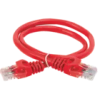 IEK ITK Коммутационный шнур (патч-корд) кат.6 UTP PVC 0,5м красный (PC04-C6U-05M)