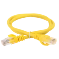 IEK ITK Коммутационный шнур (патч-корд) кат.6 UTP PVC 0,5м желтый (PC05-C6U-05M)