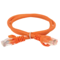 IEK ITK Коммутационный шнур (патч-корд) кат.6 UTP PVC 0,5м оранжевый (PC07-C6U-05M)