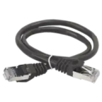IEK ITK Коммутационный шнур (патч-корд) кат.6 FTP PVC 10м черный (PC09-C6F-10M)