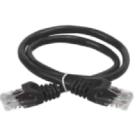 IEK ITK Коммутационный шнур (патч-корд) кат.6 UTP PVC 10м черный (PC09-C6U-10M)