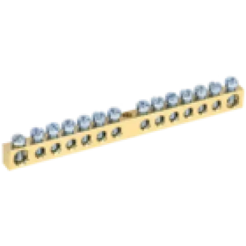 IEK Шина PEN земля-ноль 6х9мм 14/1 (14групп/крепеж по центру) (YNN10-14-100)