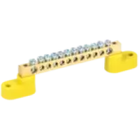 IEK Шина PE земля на двух угловых изоляторах ШНИ-6х9-12-У2-Ж (YNN10-69-12C2-K05)