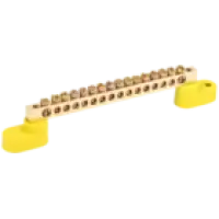 IEK Шина PE земля на двух угловых изоляторах ШНИ-6х9-16-У2-Ж (YNN10-69-16C2-K05)